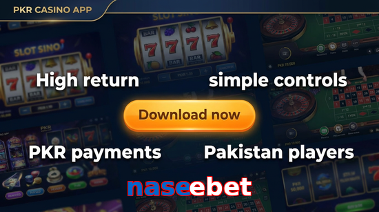 Main screen of Naseebet gamedownload page for PK players