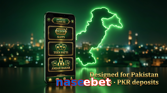 Main screen of Naseebet pk page for PK players